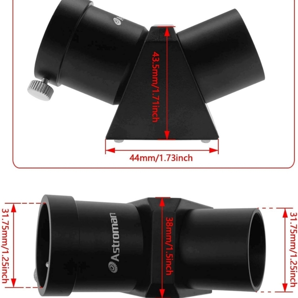 1.25 inch 45° digital prism optical prism inside rather than a mirror (23) - Picture 4 of 11